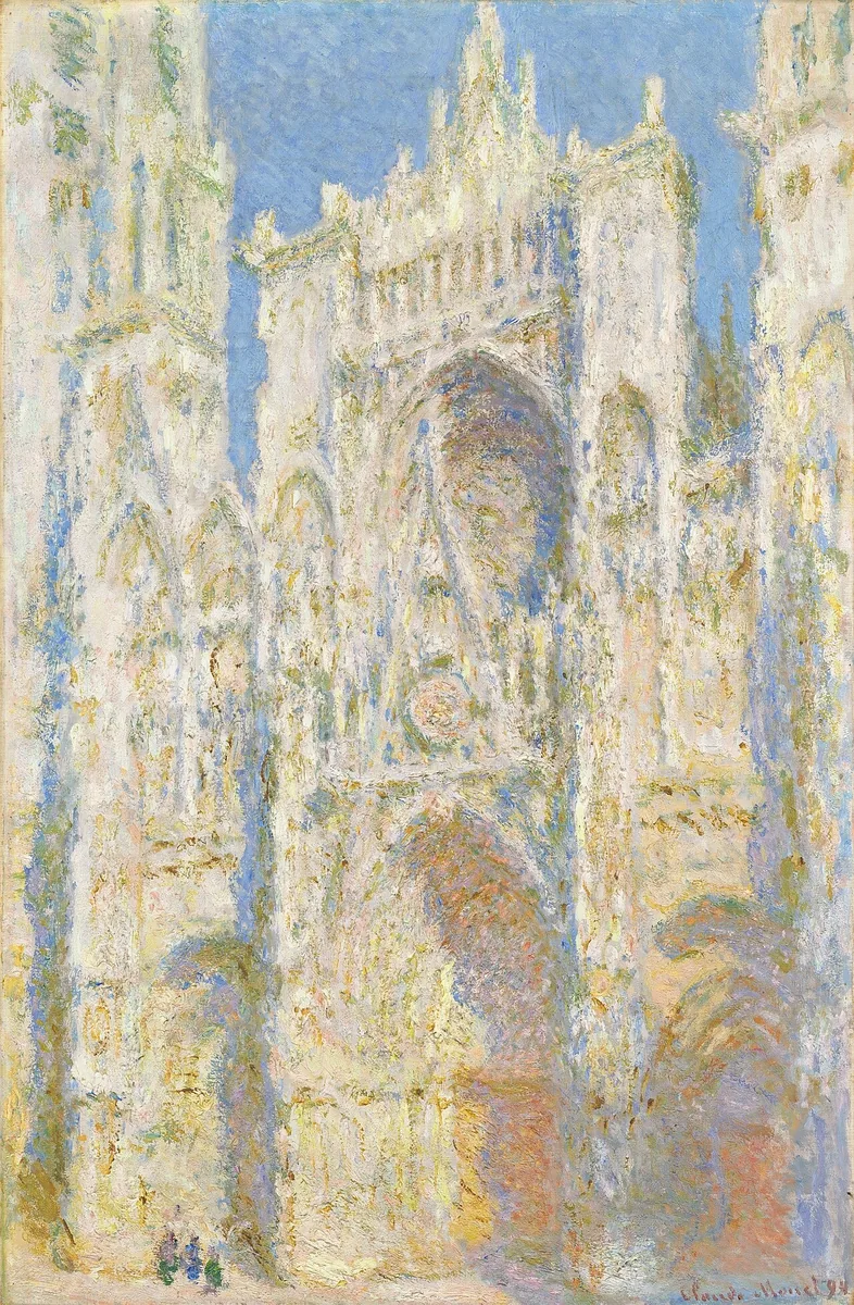 Rouen Cathedral, West Façade, Sunlight — Rolled Canvas